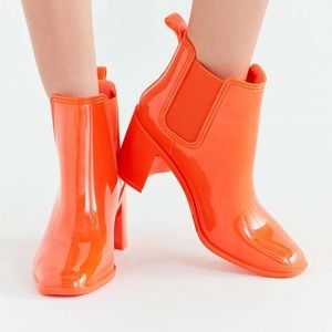 Jeffrey Campbell Rain Boots Hurricane in Orange Used
